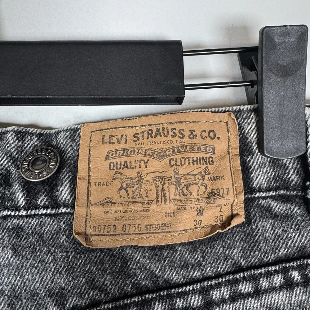 Vintage 90s LEVI'S Student Black Acid Wash Jeans 30x30 (Fits 28x29)